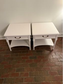 Solid Wood Nightstands | Swiss Coffee Refinished | High Quality Furniture - Henredon