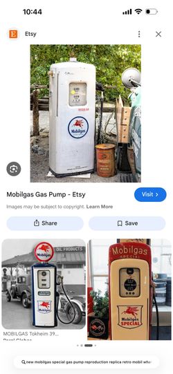 MOBILGAS SPECIAL GAS PUMP REPRODUCTION REPLICA RETRO MOBIL