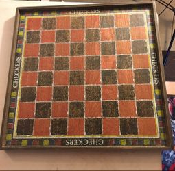 Vintage Checkers Game Board