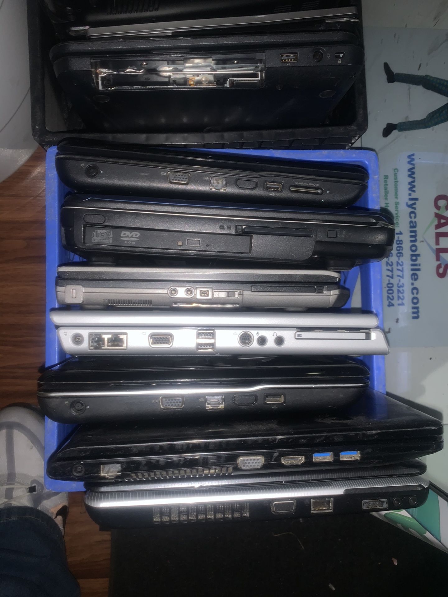 Laptops for repair or parts $5 each