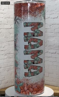 MAMA 20oz Insulated Tumbler With Lid, Mother’s Day Gift, Floral
