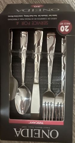 Oneida Tuscany 20-Piece Stainless Steel Flatware Set