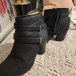Black booties 8.5