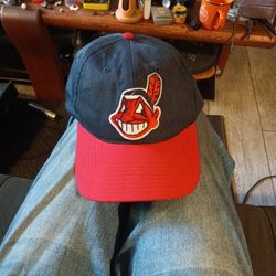 vintage Cleveland Indians hat Chief wahoo, MLB license hat snapback