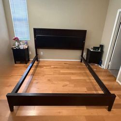 King size wooden bed frame with Headboard