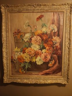 Jennie Crawford Floral Still life oil painting