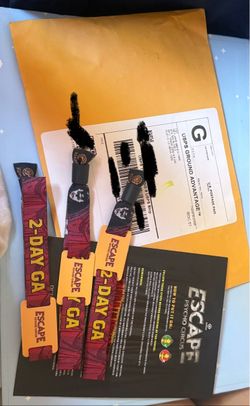 ESCAPE tickets/wristbands