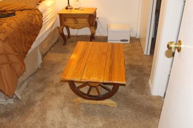 Vintage Wagon Wheel Coffee Table