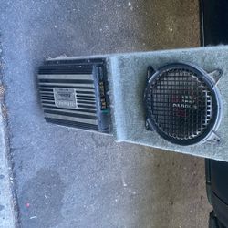 Orion 8” Subwoofer, Box , And Amplifier