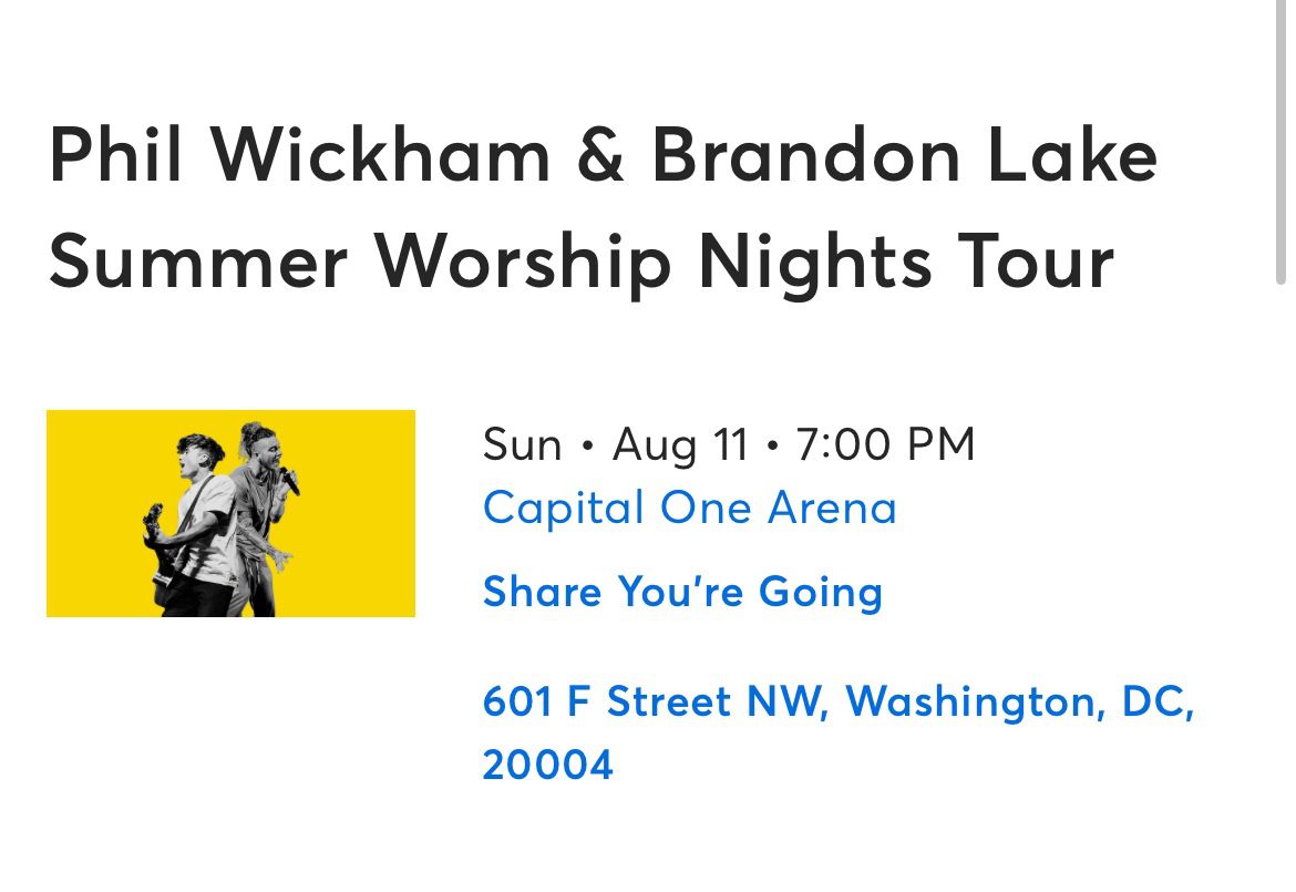 Phil Wickham & Brandon Lake #3 Ticket Concerts