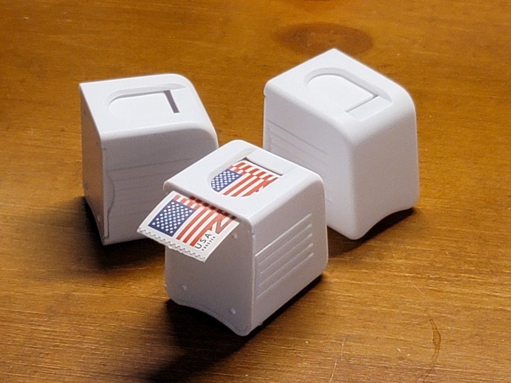 3 Pack 100 Stamp Roll Dispenser White