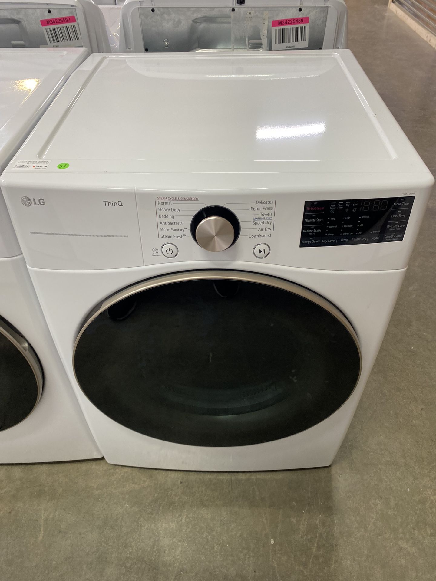 LG DLEX4000W 27 Inch Electric Smart Dryer with 7.4 Cu. Ft. Capacity