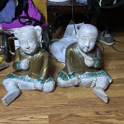 Solid Wood Chinese Boy And Girl 