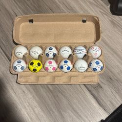12 Assorted Chrome Soft Golfballs