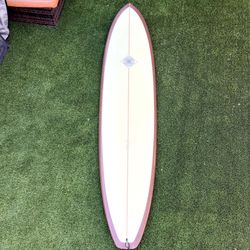 8’0 Jim Ellington Surfboard Longboard Surf Board Midlength Fun Board (not Channel Islands Ci Mid Log Bing G And S Stewart Tyler Warren Egg Nose Rider)