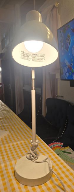 White Desk Touch Lamp with Round Base