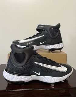 Nike Alpha Huarache Elite 4 Mid Baseball Cleat Black DJ6520-011 Men’s Size 11