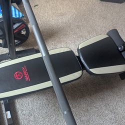 Marcy diamond elite weight bench w/weights and bars