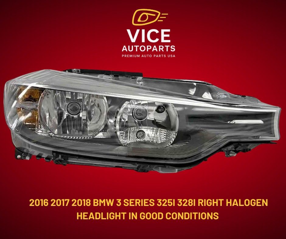 BMW 3 Series 325i / 328i Headlight 2016–2018 – Right Side OEM Halogen – Excellent Condition