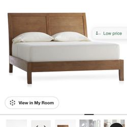 King Wood Bed Frame – Solid & Sturdy | Must Sell Now! | Cash Only | Best Offer Takes It | used