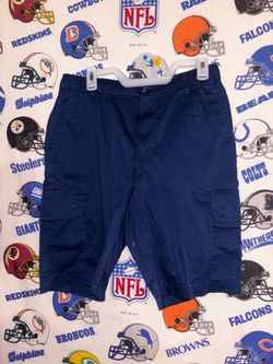 Navy Blue Utility Cargo Shorts