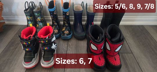 Toddler/Little Kid Boot Bundle - Assorted Sizes 5-9 (Includes Light-Up Shoes!)