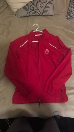 Red North End windbreaker