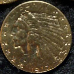 1910 $5 Gold Coin 