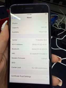 Apple iPhone 7 128gb unlocked good for WiFi