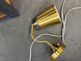 Brass Wall Sconce Plug-In Spotlight