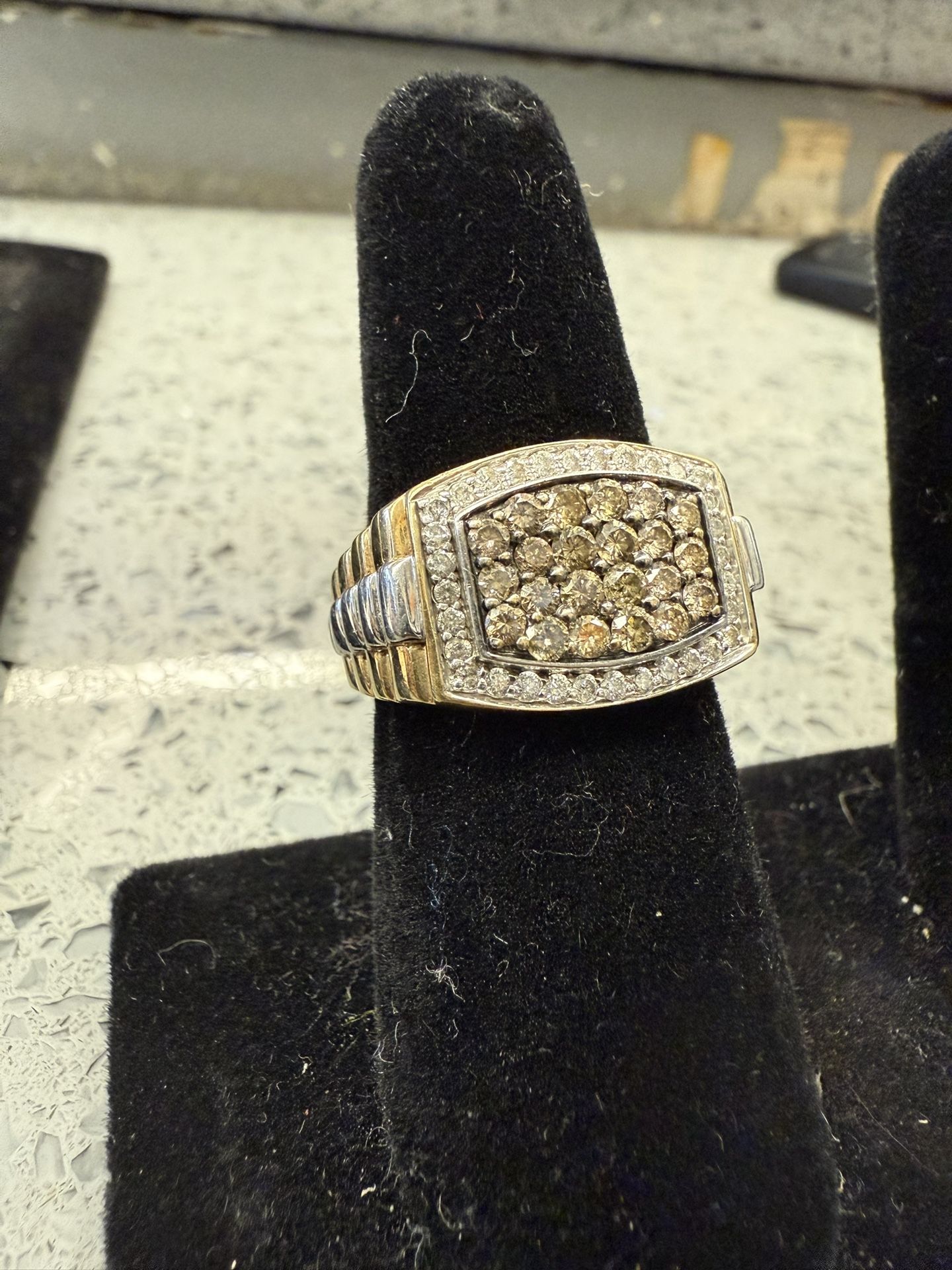 10KT Rolex Ring W/ Natural Treated Diamonds 40232-3