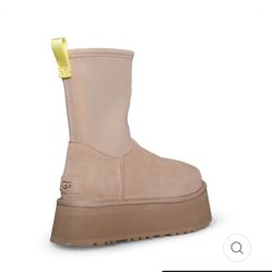 UGG Women's Beige Platform Dipper Boots mid-calf size 7