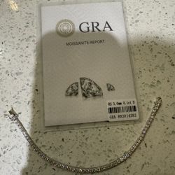 7 Inch Mossanite 3mm Bracelet