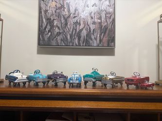Vintage Hallmark kiddie Car classic pedal cars set of seven