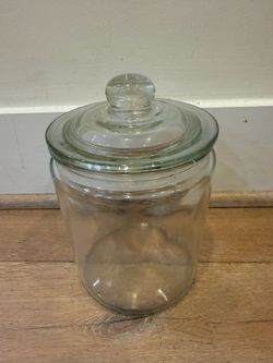 Clear Glass Storage Jar With Lid