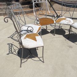 5 Metal Chairs