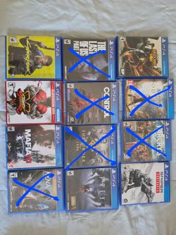 PS4 games complet in box