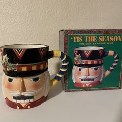 Christmas Nutcracker Tis The Season  Holiday Ceramic Mug 20oz
