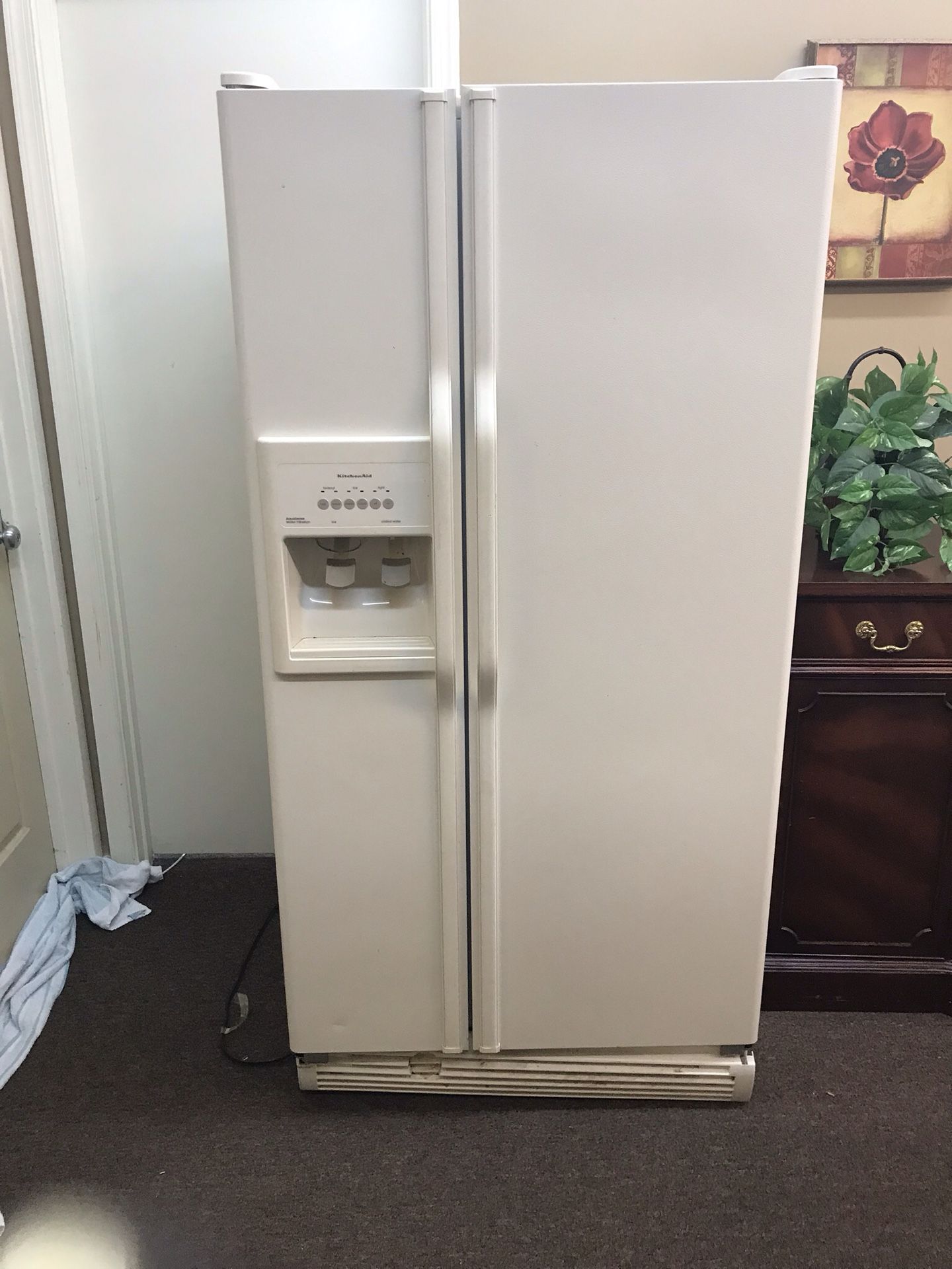 KitchenAid side by side refrigerator