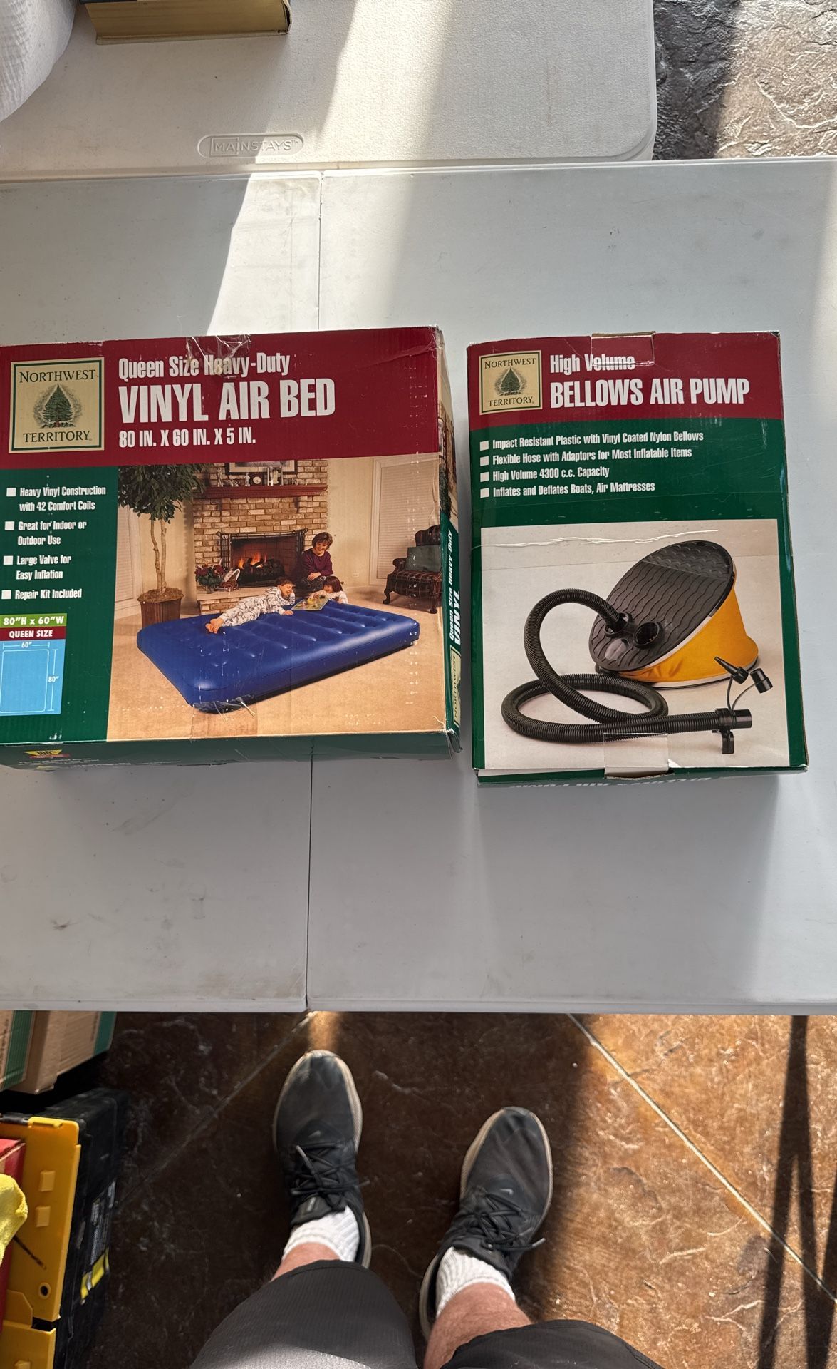 Northwest Territory Queen Size, Heavy Duty, Air Mattress With High Volume Air Pump