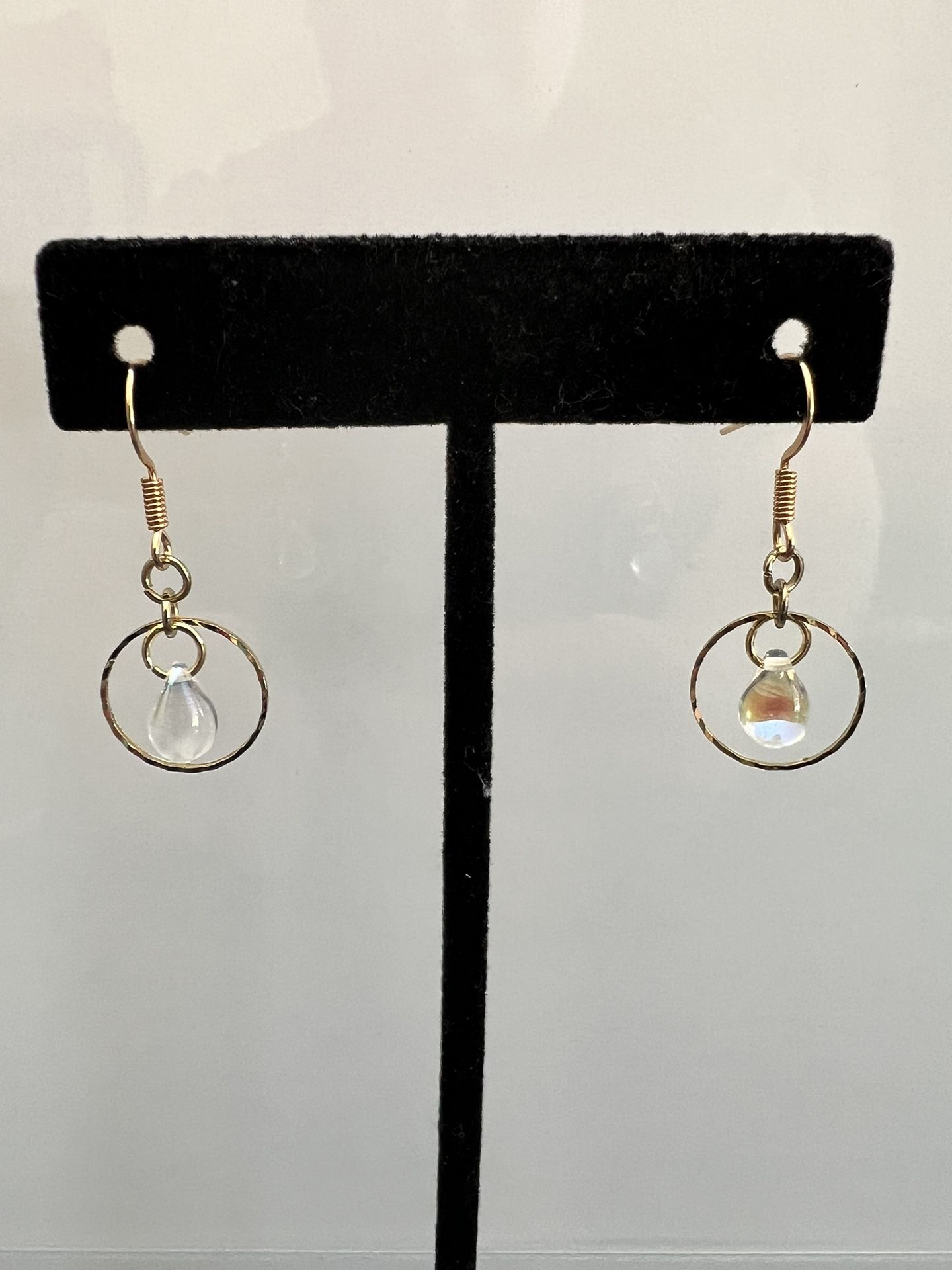 Dangle Hoop And Crystal Earrings