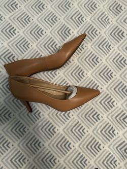Pointed Toe Stiletto Slip On Leather Pumps