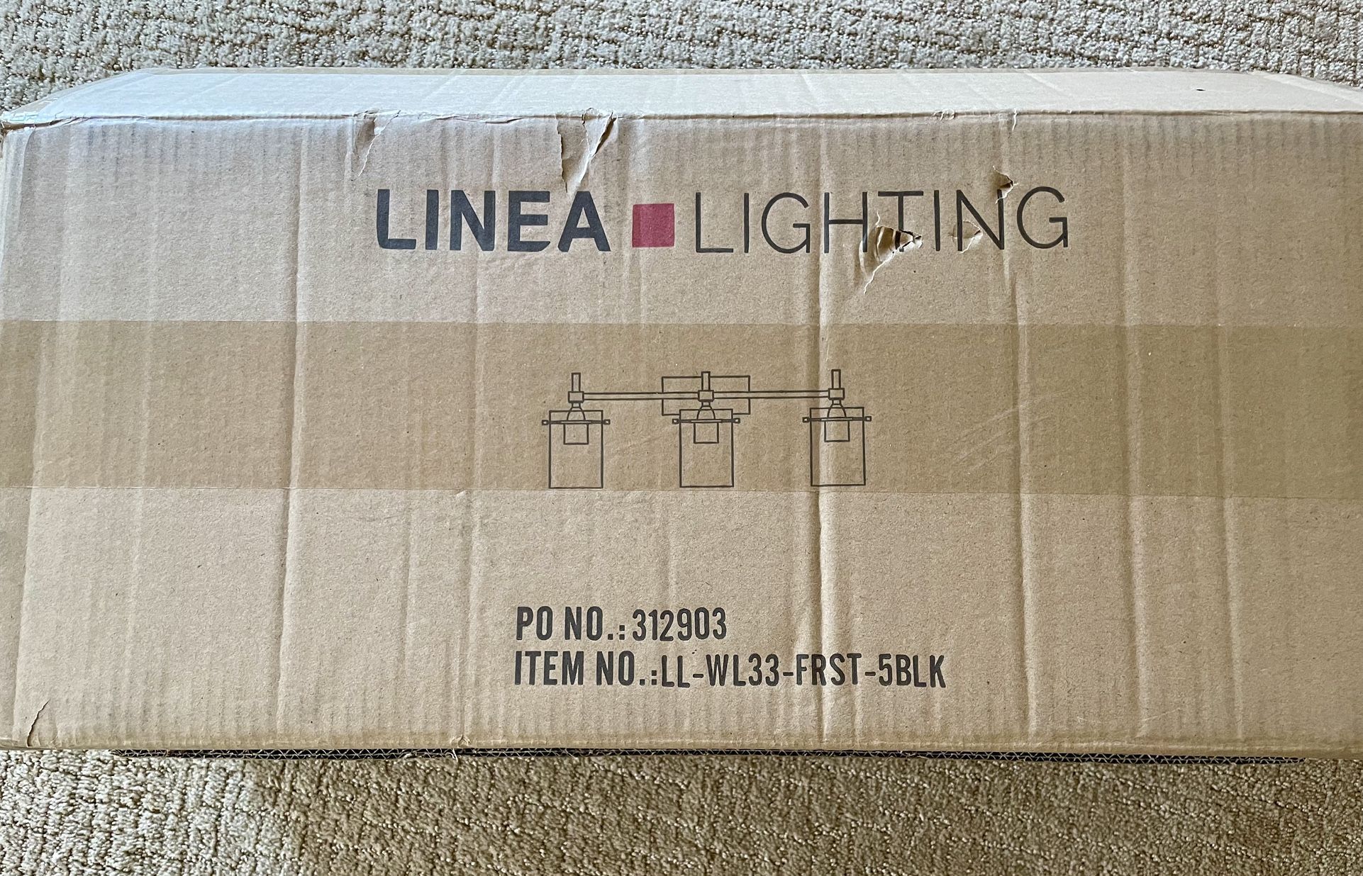 REDUCED!!  NEW- Linea 3 Light Fixture - $20