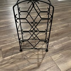 10-bottle Black Metal Wine Rack