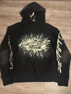 Hellstar Records Hoodie- Black-Size M
