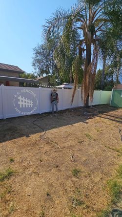 White Vinyl Fence