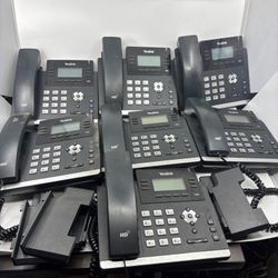 Lot 7 Yealink SIP-T42S 12 Line IP Business Phone As Is Untested No Power Cord