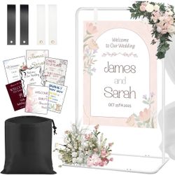 Adjustable Wedding Welcome Sign Stand New In Box