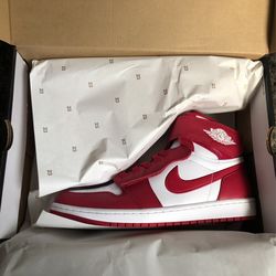 Jordan 1 High Flyease White Cardinal Red