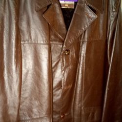 Mens Leather Jacket 44L By Crestco Outerwear